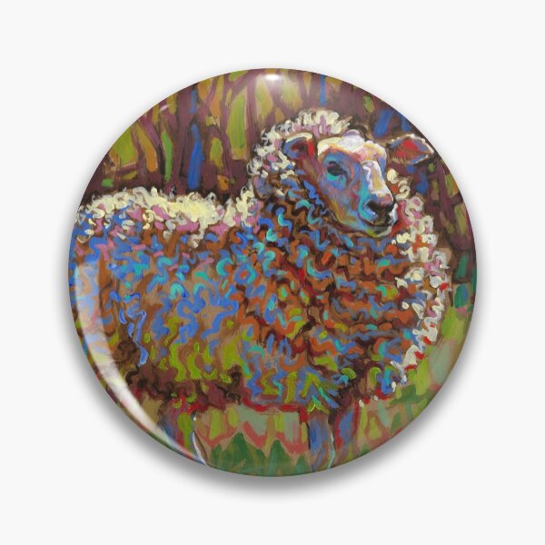 Item preview, Colorful Sheep Acrylic Painting designed and sold by elfeather.