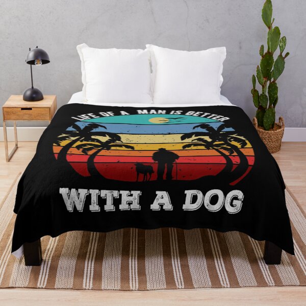 Item preview, Life of a man is better with a dog designed and sold by DsignTByMason.