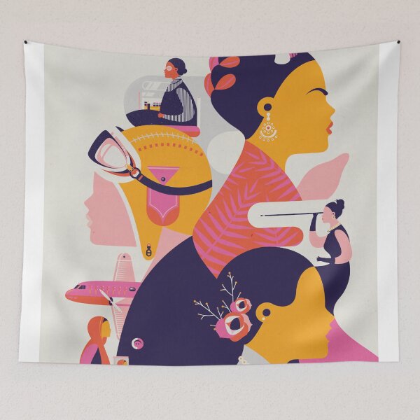Item preview, international womens day feminist feminism inspirational women cute art (graphic design cartoon) designed and sold by emcazalet.
