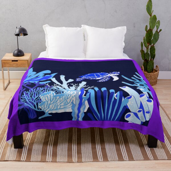 Item preview, amazing blue turtle swimming in the ocean designed and sold by nibblesthecat.