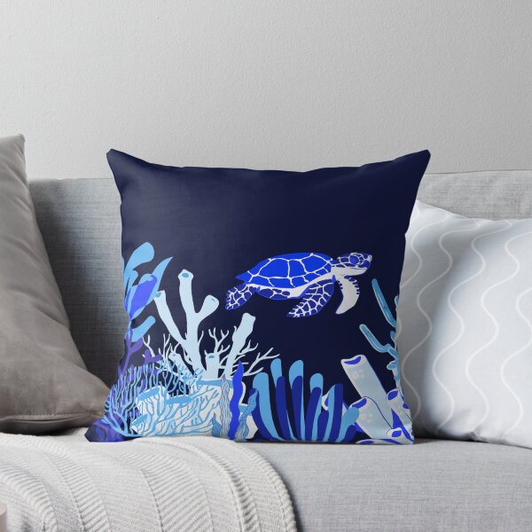 Item preview, amazing blue turtle swimming in the ocean  designed and sold by nibblesthecat.
