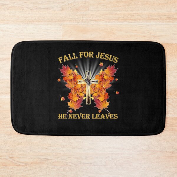 Item preview, Fall for Jesus He never Leaves Butterfly Cross Thanksgiving designed and sold by akshatabu.