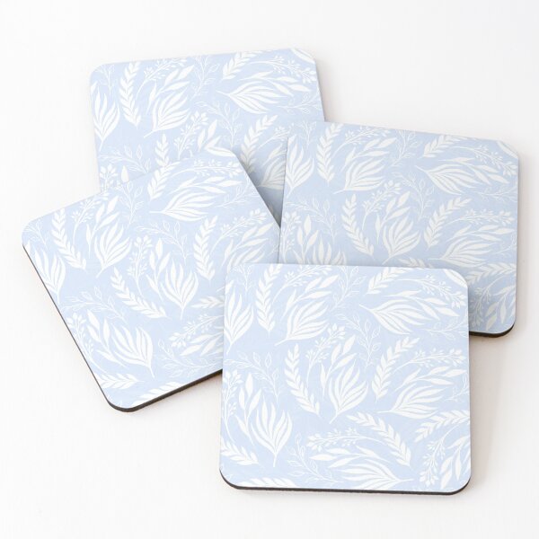 Item preview, Classy White foliage Botanical Blue design designed and sold by InovArtS.