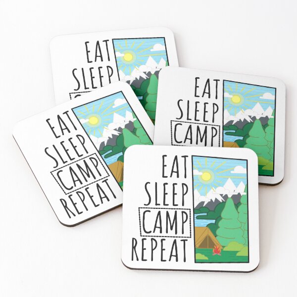 Item preview, EAT SLEEP CAMP REPEAT  designed and sold by REFCreative.