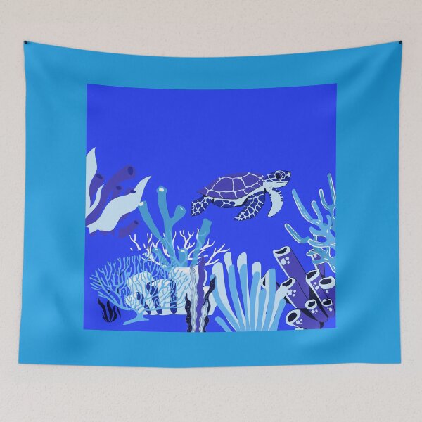 Item preview, sea turtle in the ocean designed and sold by nibblesthecat.