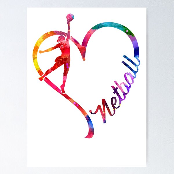 Item preview, Netball heart designed and sold by CactusDesigns68.