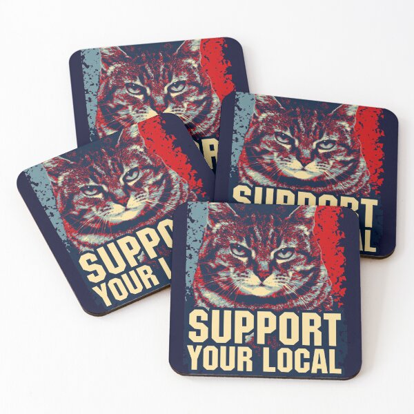 Item preview, Support your local cat designed and sold by IcalsaidArt.