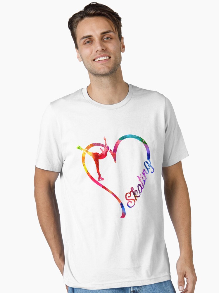 Thumbnail 2 of 7, Essential T-Shirt, Skating heart designed and sold by CactusDesigns68.