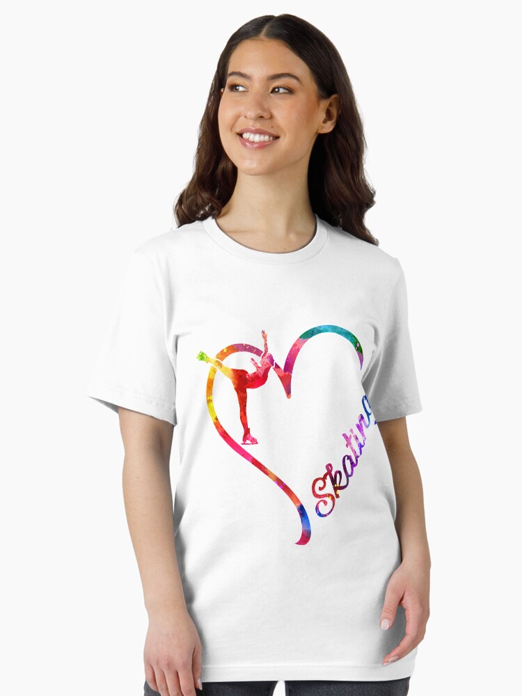 Thumbnail 1 of 7, Essential T-Shirt, Skating heart designed and sold by CactusDesigns68.