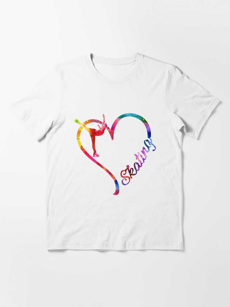 Thumbnail 3 of 7, Essential T-Shirt, Skating heart designed and sold by CactusDesigns68.