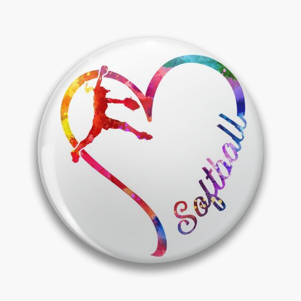Item preview, Softball heart designed and sold by CactusDesigns68.