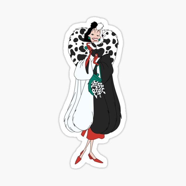 101 Dalmatians Cruella de Vil Sticker - Sticker Mania