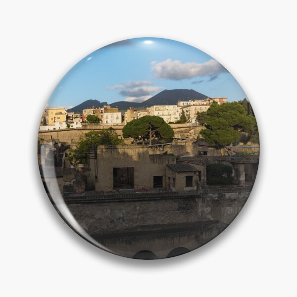 Item preview, Herculaneum - the Old Town, the New Town and Mount Vesuvius Volcano Looming on Top designed and sold by Georgia Mizuleva.