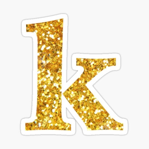 Glitter K Stickers Redbubble