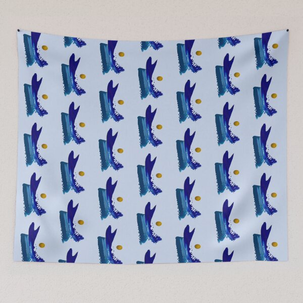 Item preview, Abstract Blue Water Splash and Sun  designed and sold by Adelle Smith.