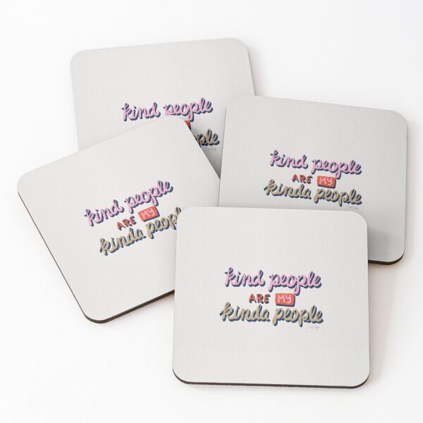 Item preview, Kind People Are My Kinda People – Coral & Pink designed and sold by Cat Coquillette.