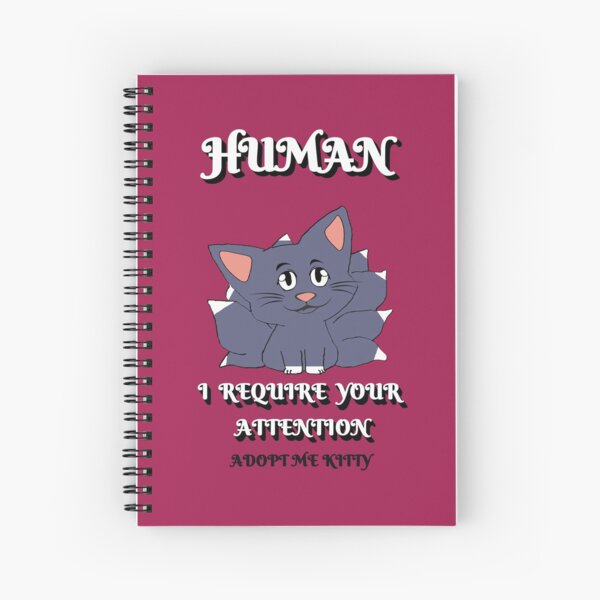Evil Cat Kitsune Adopt Me Cute Cat LIVES MATTER Spiral Notebook