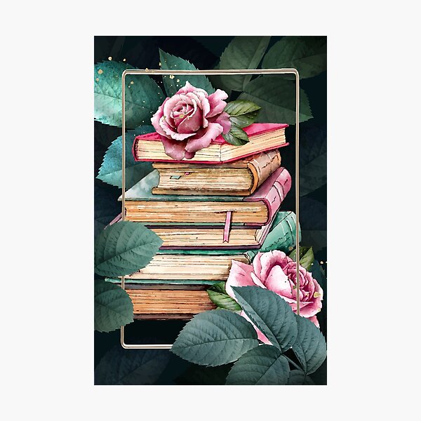 Item preview, Book and Flowers Bloom in the Leaves designed and sold by VinBasis.