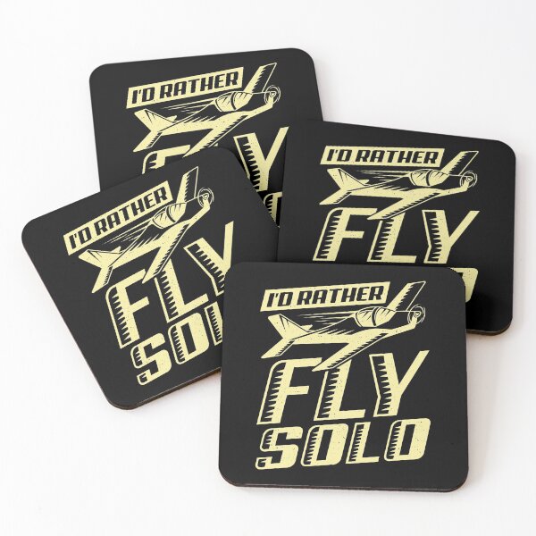 Item preview, I'd Rather Fly Solo Aviator Flight Pilot Gift designed and sold by Marcid95.