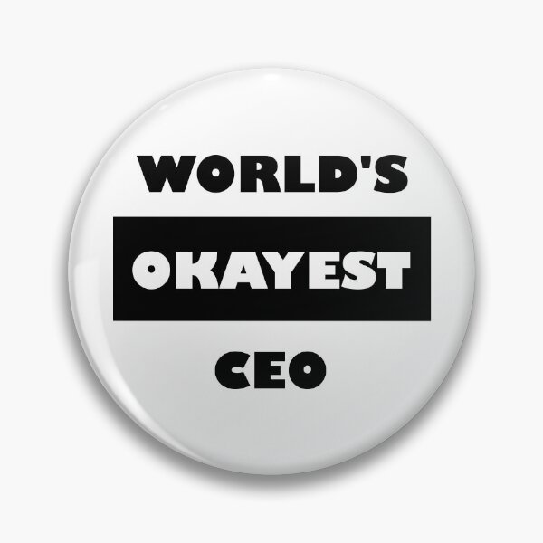 Item preview, Funny World's okayest CEO - block black and white coworker funny saying designed and sold by Deegital18.