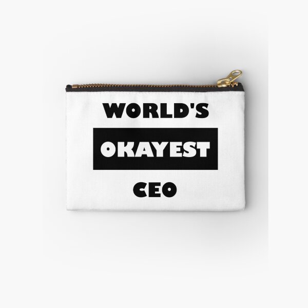 Item preview, Funny World's okayest CEO - block black and white coworker funny saying designed and sold by Deegital18.
