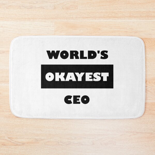 Item preview, Funny World's okayest CEO - block black and white coworker funny saying designed and sold by Deegital18.