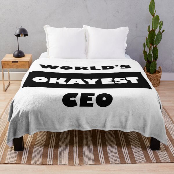 Item preview, Funny World's okayest CEO - block black and white coworker funny saying designed and sold by Deegital18.