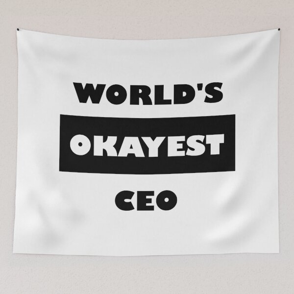 Item preview, Funny World's okayest CEO - block black and white coworker funny saying designed and sold by Deegital18.