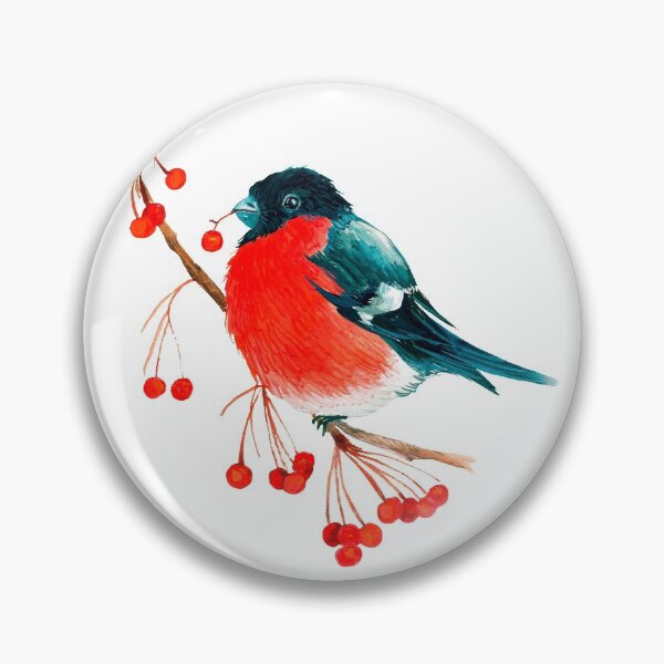 Item preview, Bullfinch Bird. Bullfinch. Its Christmas time. Round bird. Bird watchers. Red Bullfinch. designed and sold by ZheltakovaIana.