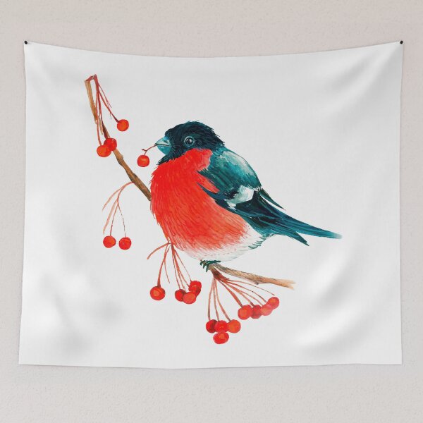 Item preview, Bullfinch Bird. Bullfinch. Its Christmas time. Round bird. Bird watchers. Red Bullfinch. designed and sold by ZheltakovaIana.