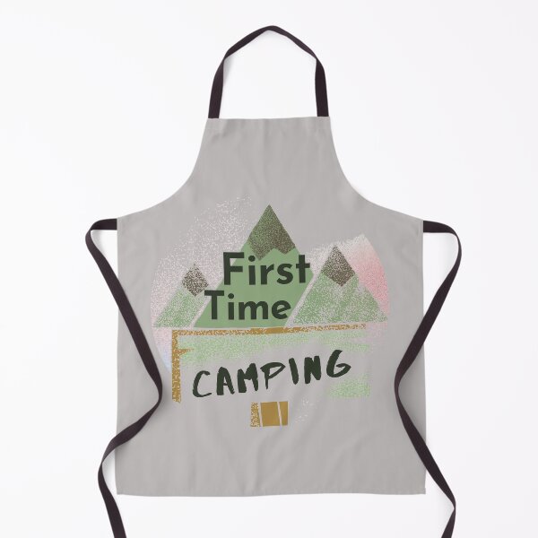 Item preview, First Time Camping Spray Paint Style Design For Nature Lovers & Campers designed and sold by Onewivnacher.