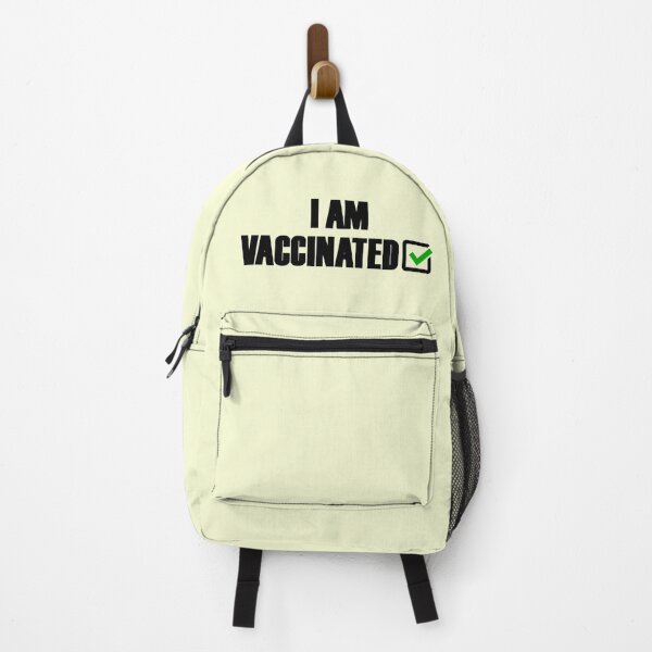 Item preview, I am vaccinated Green tick checked box - Sleek design (cream edition) designed and sold by Deegital18.