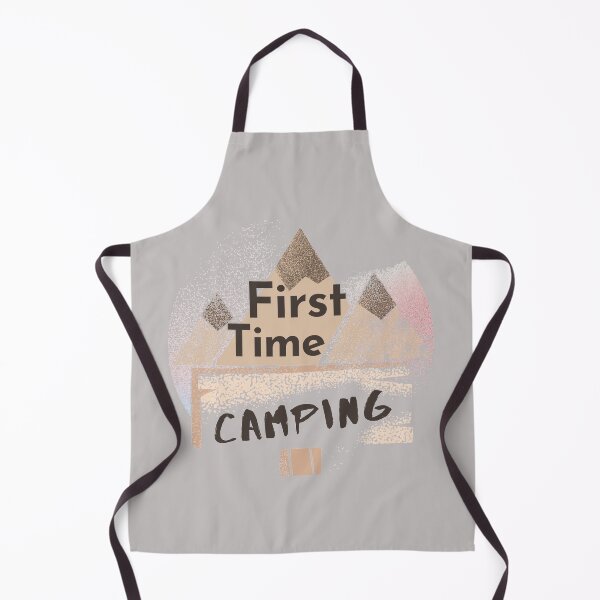 Item preview, First Time Camping Spray Paint Style Design For Nature Lovers & Campers designed and sold by Onewivnacher.