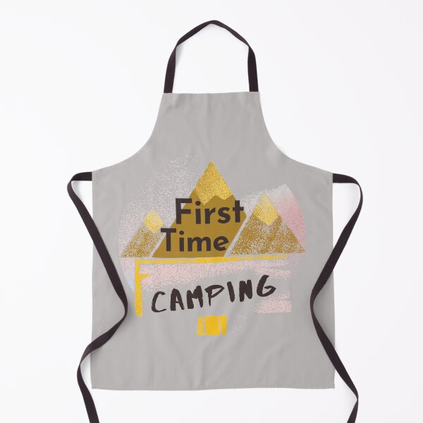 Item preview, First Time Camping Spray Paint Style Design For Nature Lovers & Campers designed and sold by Onewivnacher.