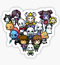 Chibi Undertale Characters Sticker