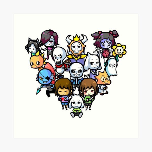 Undertale Characters Art Prints Redbubble