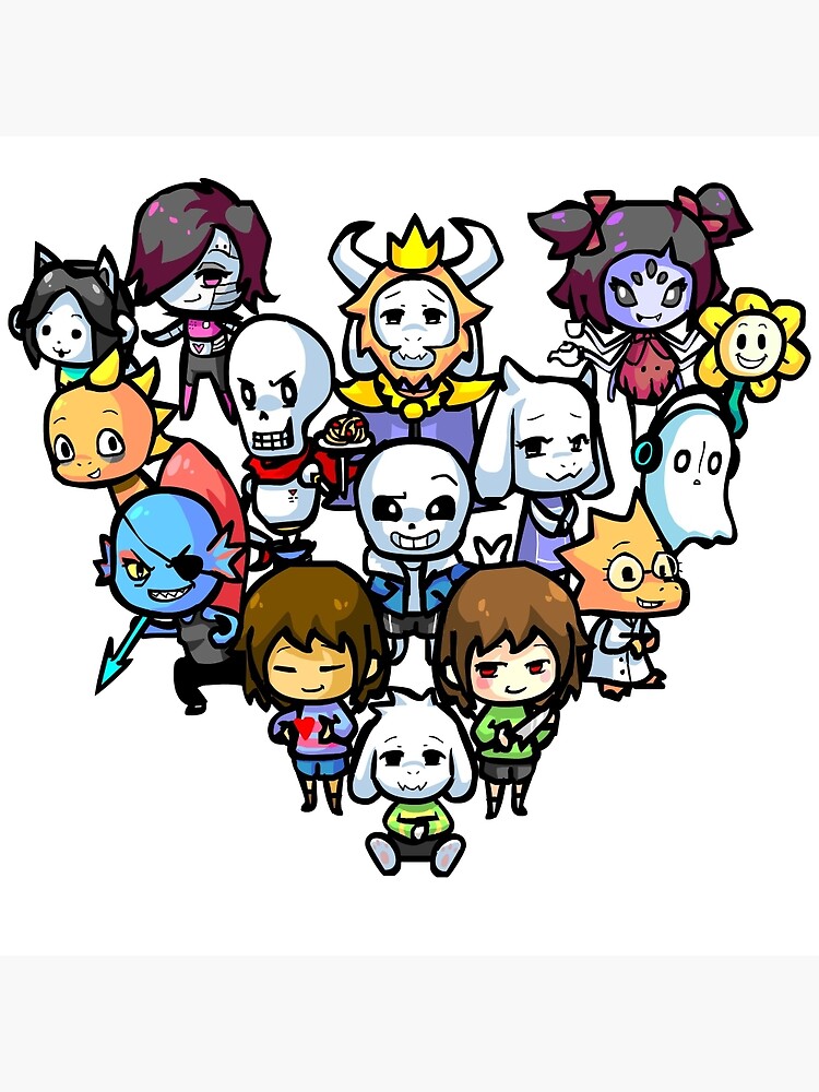 Chibi Undertale Characters | Greeting Card