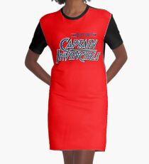 Captain Invincible (Blue) Graphic T-Shirt Dress