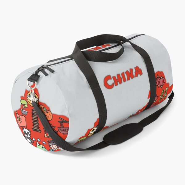 Item preview, map of China with icons of Chinese destinations, symbols, culture, attractions, landmarks. red designed and sold by mashmosh.
