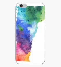 Watercolor Map of Vermont, USA in Rainbow Colors iPhone Case