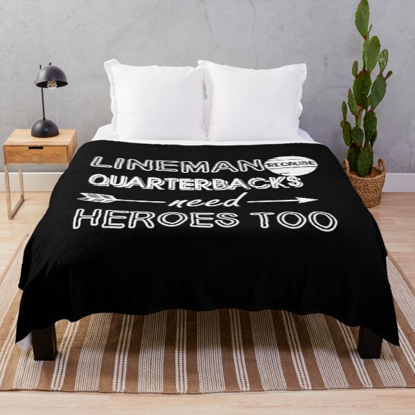 Item preview, Lineman Because Quarterbacks Need Heroes Funny Football Linemen Gifts designed and sold by Feeling Free.