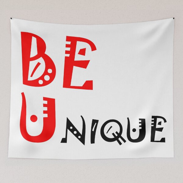 Item preview, BE UNIQUE - BE U Double Meaning Quote designed and sold by Anmol Arts.
