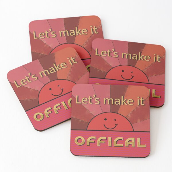 Item preview, Let’s Make It Offical - Red background designed and sold by FlorenciaBliss.