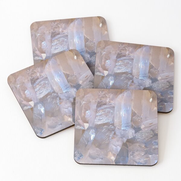 Item preview, Blue Aura quartz points. Natural crystal photography. designed and sold by empowercrystals.