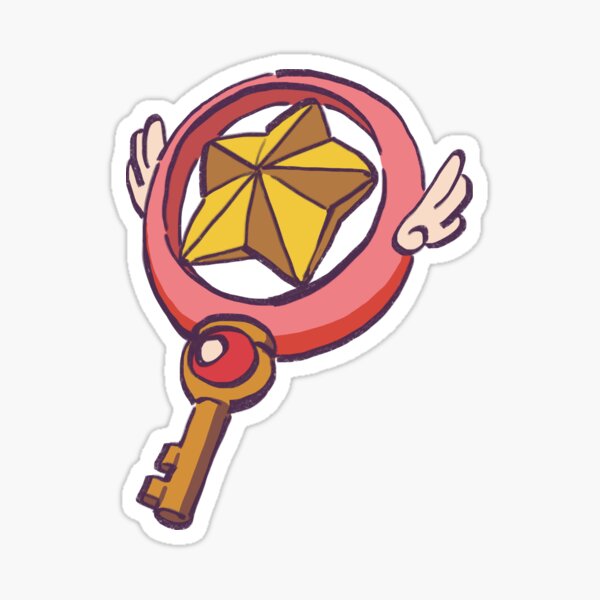 I draw pink pastel cardcaptor sakura star sealing wand key form