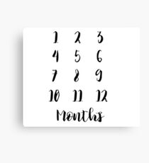 Month to Month Baby Blanket, Milestone blanket Canvas Print