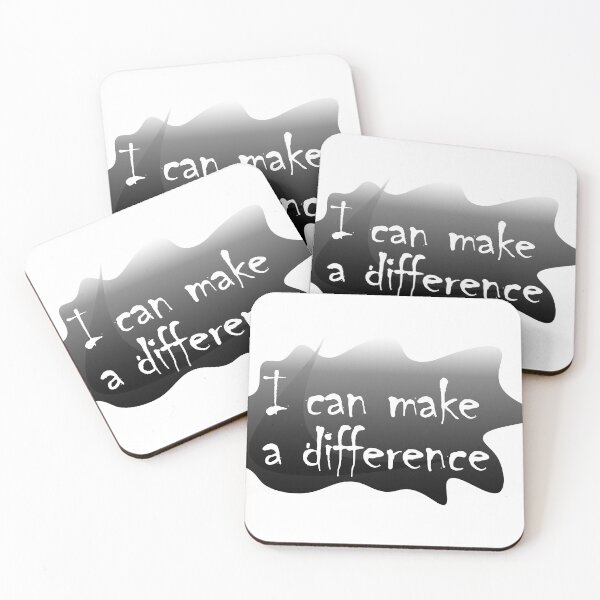Item preview, I can make a Difference, Positive thinking art BW designed and sold by Kenvis-edu.