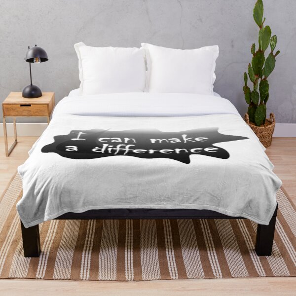 Item preview, I can make a Difference, Positive thinking art BW designed and sold by Kenvis-edu.