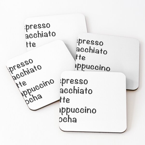 Artikelvorschau, Espresso Macchiato Latte Cappuccino Mokka Kaffeegetränk entworfen und verkauft von JomoUnscripted.