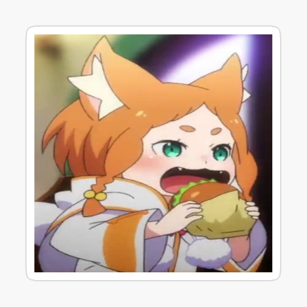 Mimi Eats A Burger Poster By Shiggydoo Redbubble